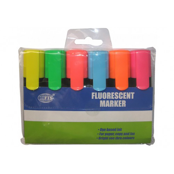 FIS Fluorescent marker 6 colors-mass-printing