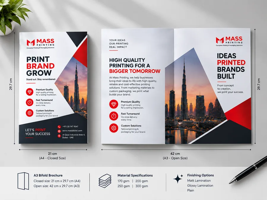 Bi-fold A3