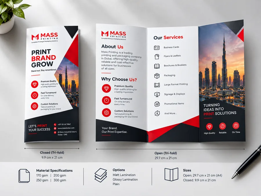 Tri-fold A4
