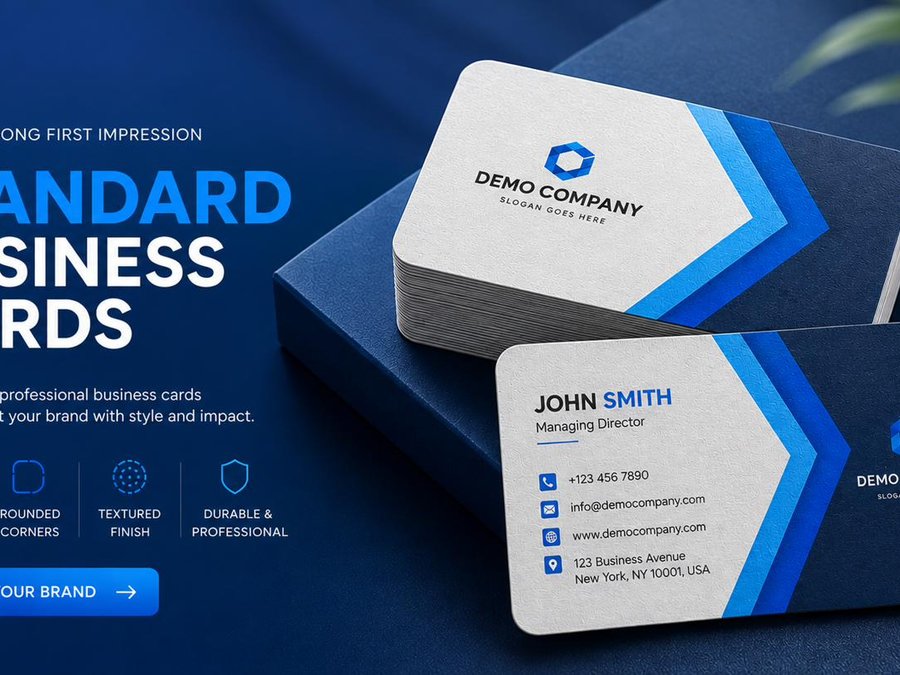 Standard business card printing Dubai — 350gsm, same day delivery