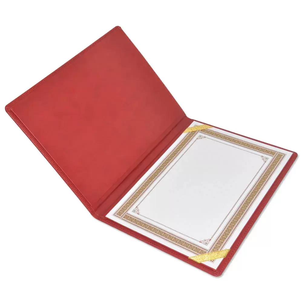 Red PU folder